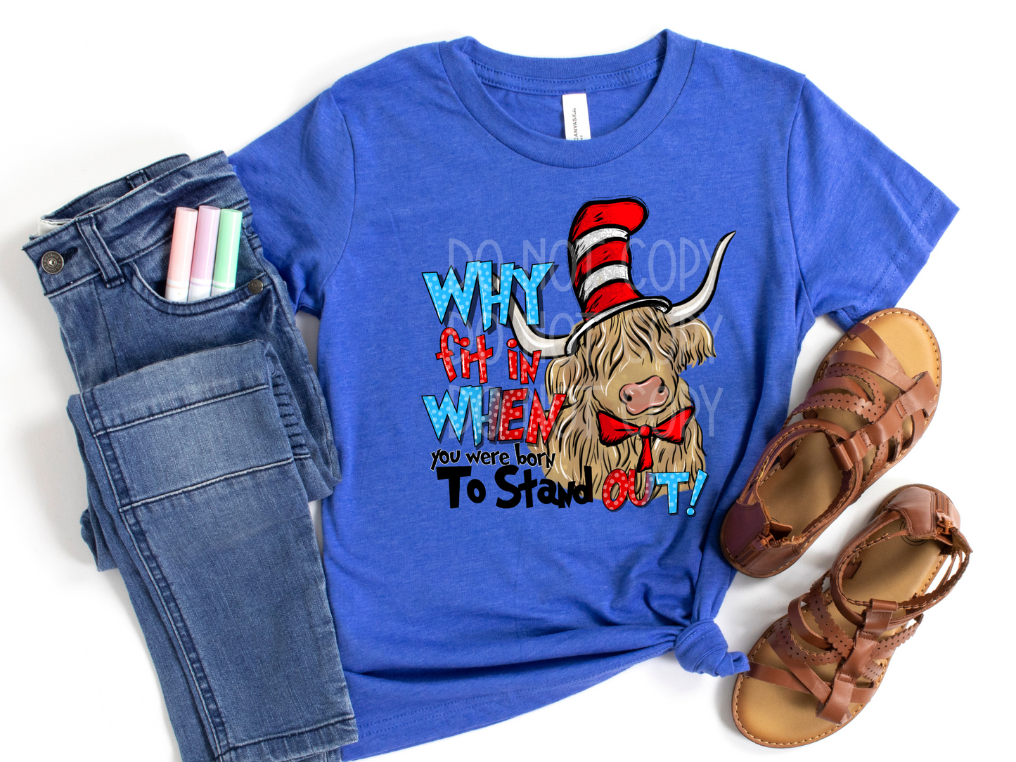 Why Fit In Cow DTF - Texas Transfers and Designs