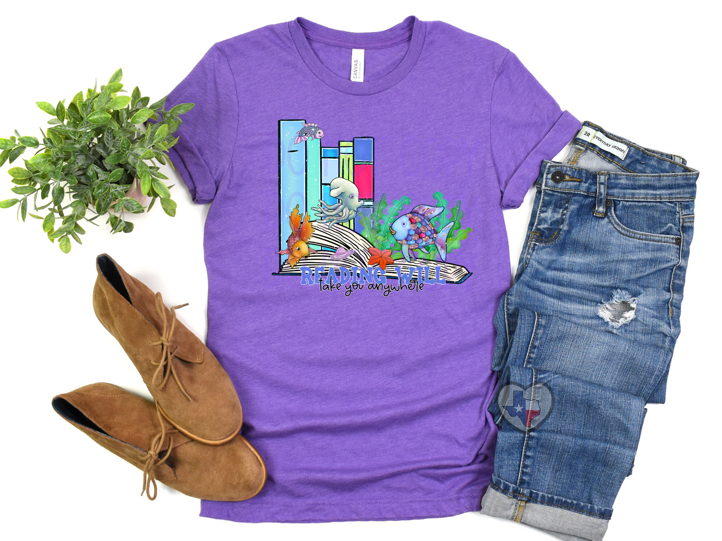 Reading Will Take You Anywhere (Fish) DTF - Texas Transfers and Designs
