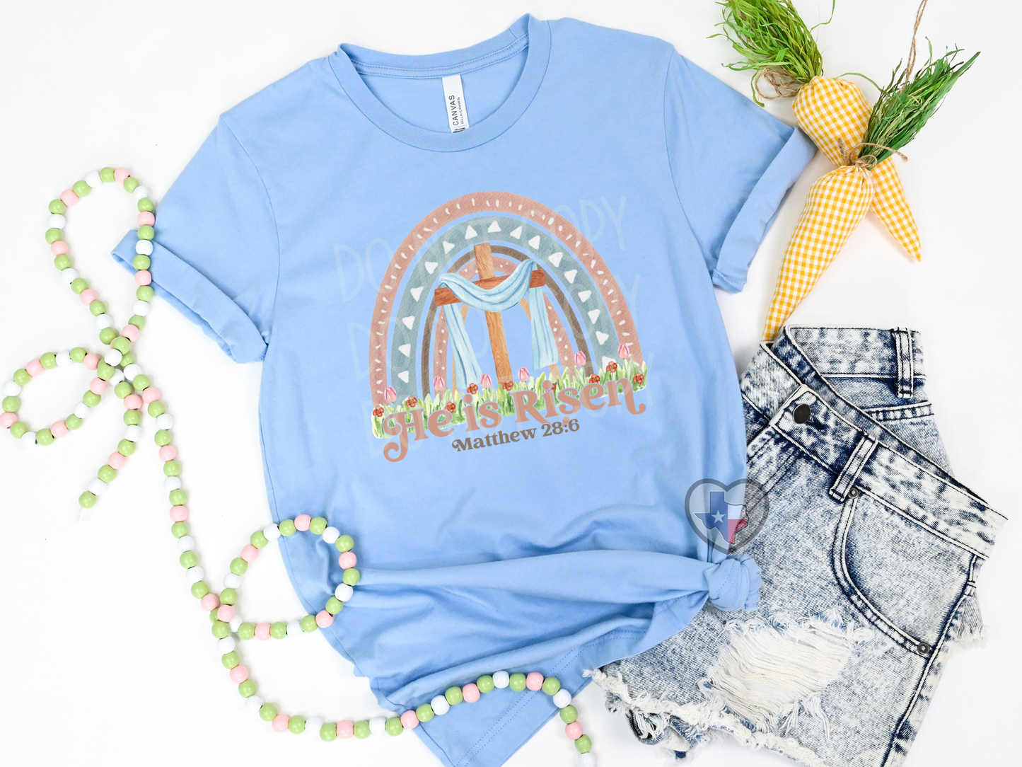 He Is Risen Rainbow DTF - Texas Transfers and Designs