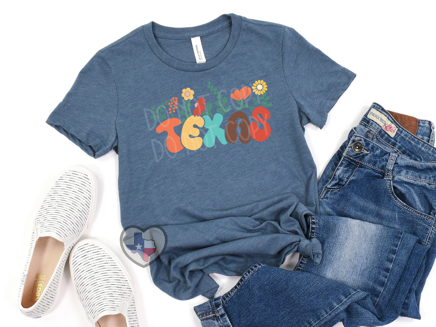 Texas Floral Retro DTF - Texas Transfers and Designs