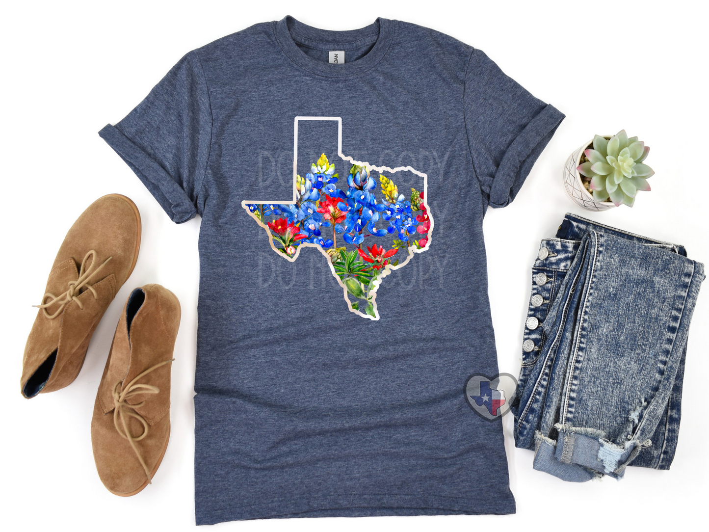 Texas Blue Bonnets/Indian Paintbrush DTF - Texas Transfers and Designs