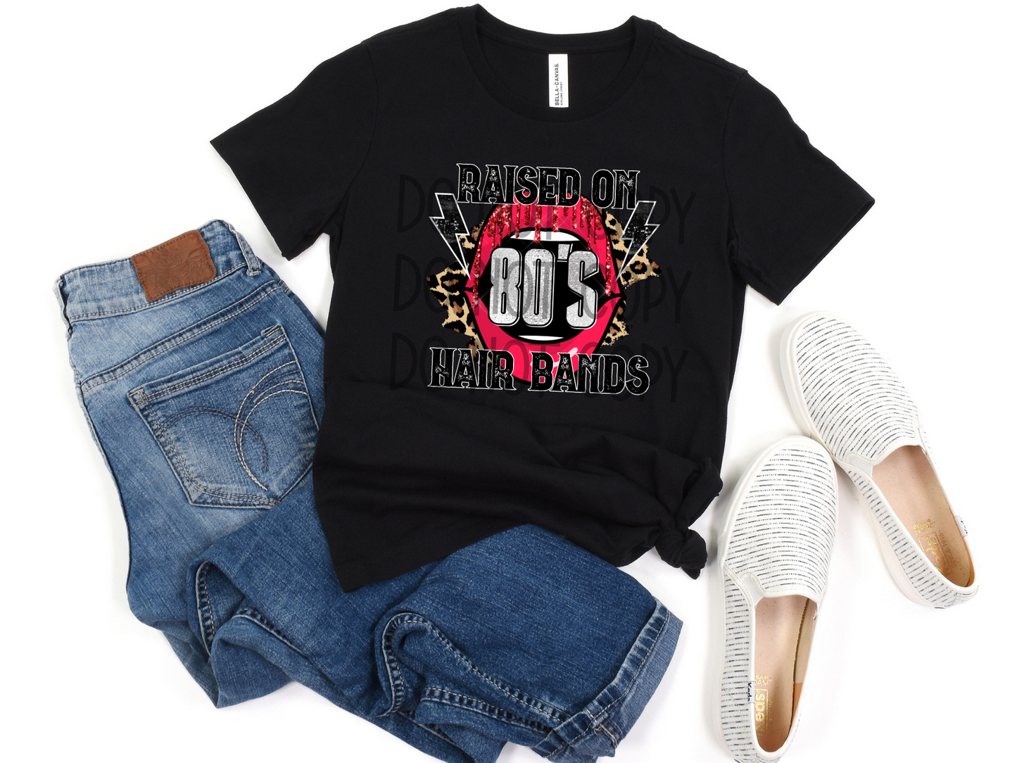 Raised on 80s Hair Bands DTF - Texas Transfers and Designs