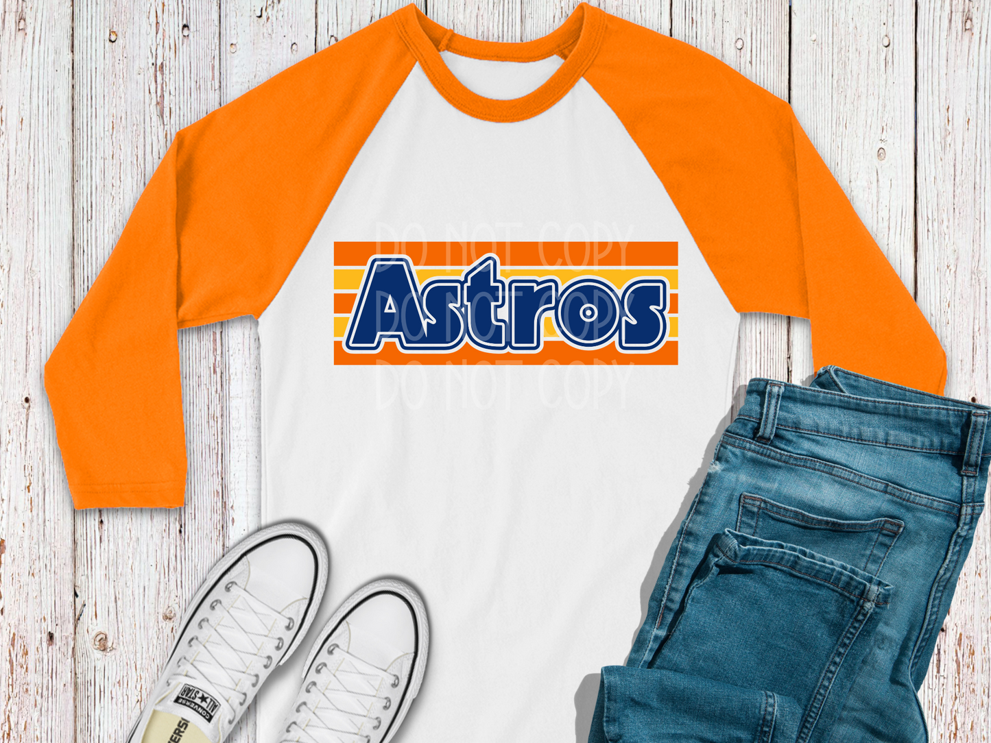 Astros Retro Stripes DTF - Texas Transfers and Designs