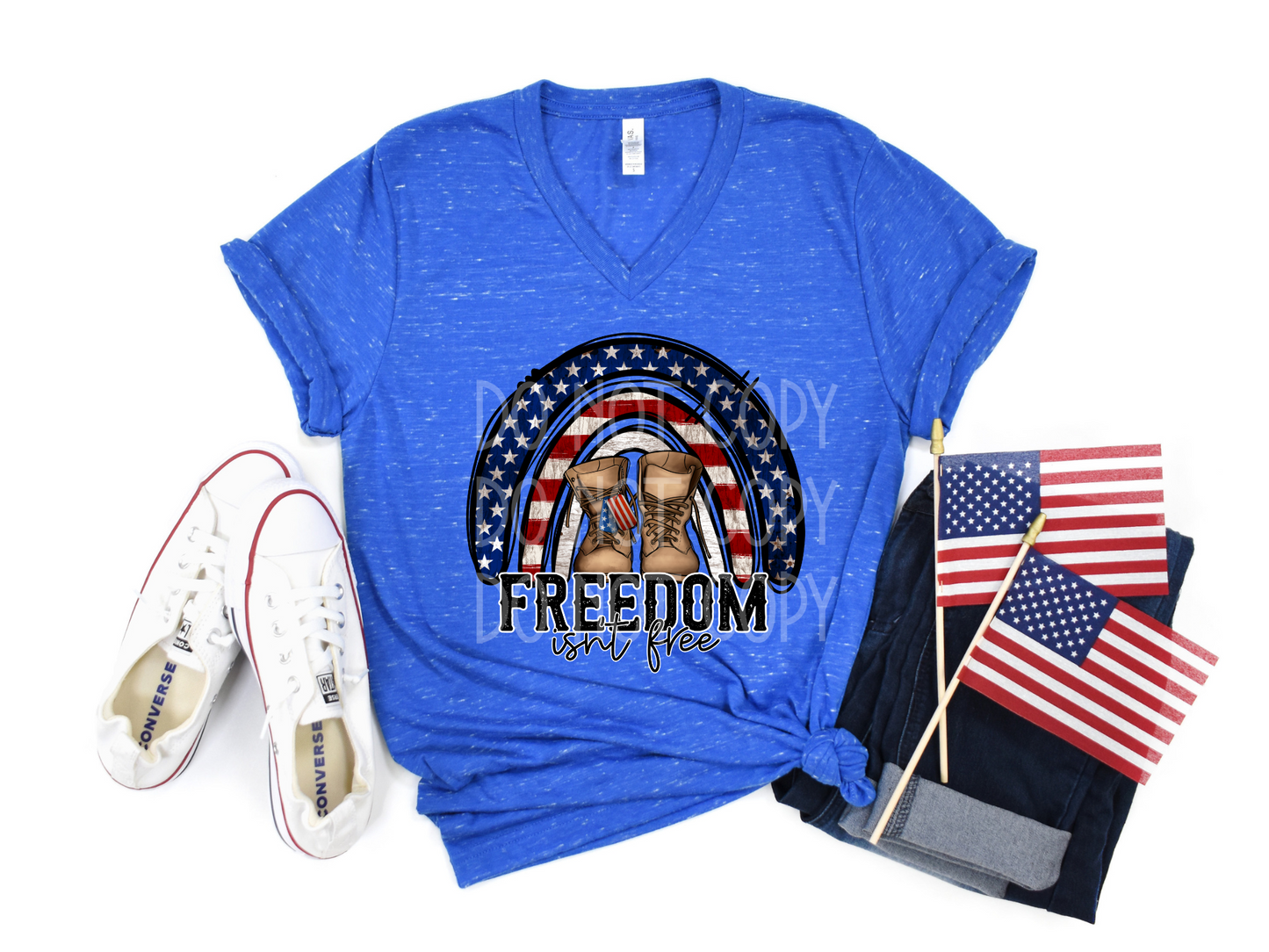 Freedom Isn't Free (Rainbow) DTF - Texas Transfers and Designs