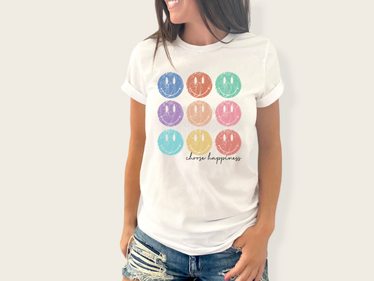 Choose Happiness (Distressed) DTF - Texas Transfers and Designs