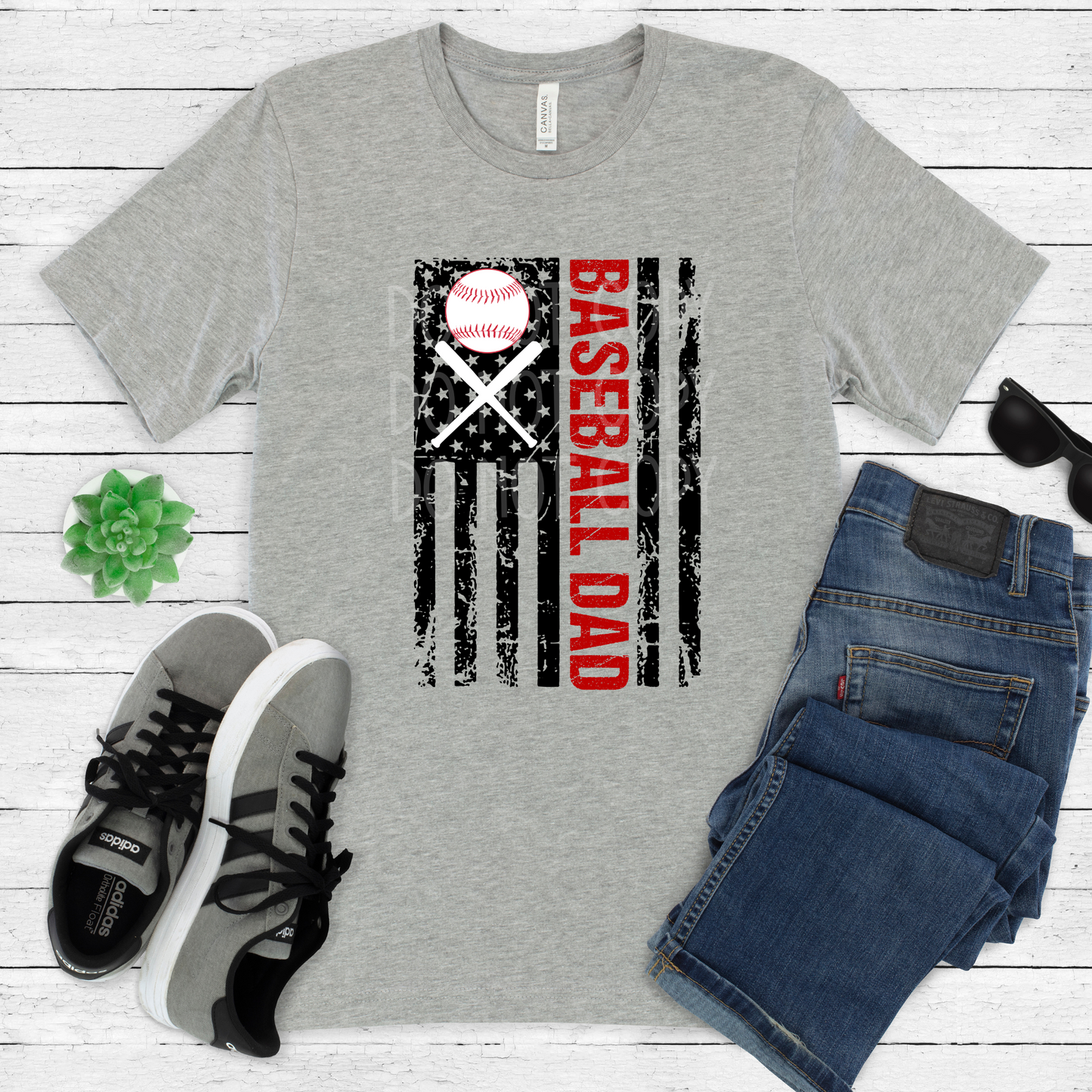 Baseball Dad (Black Flag) DTF - Texas Transfers and Designs