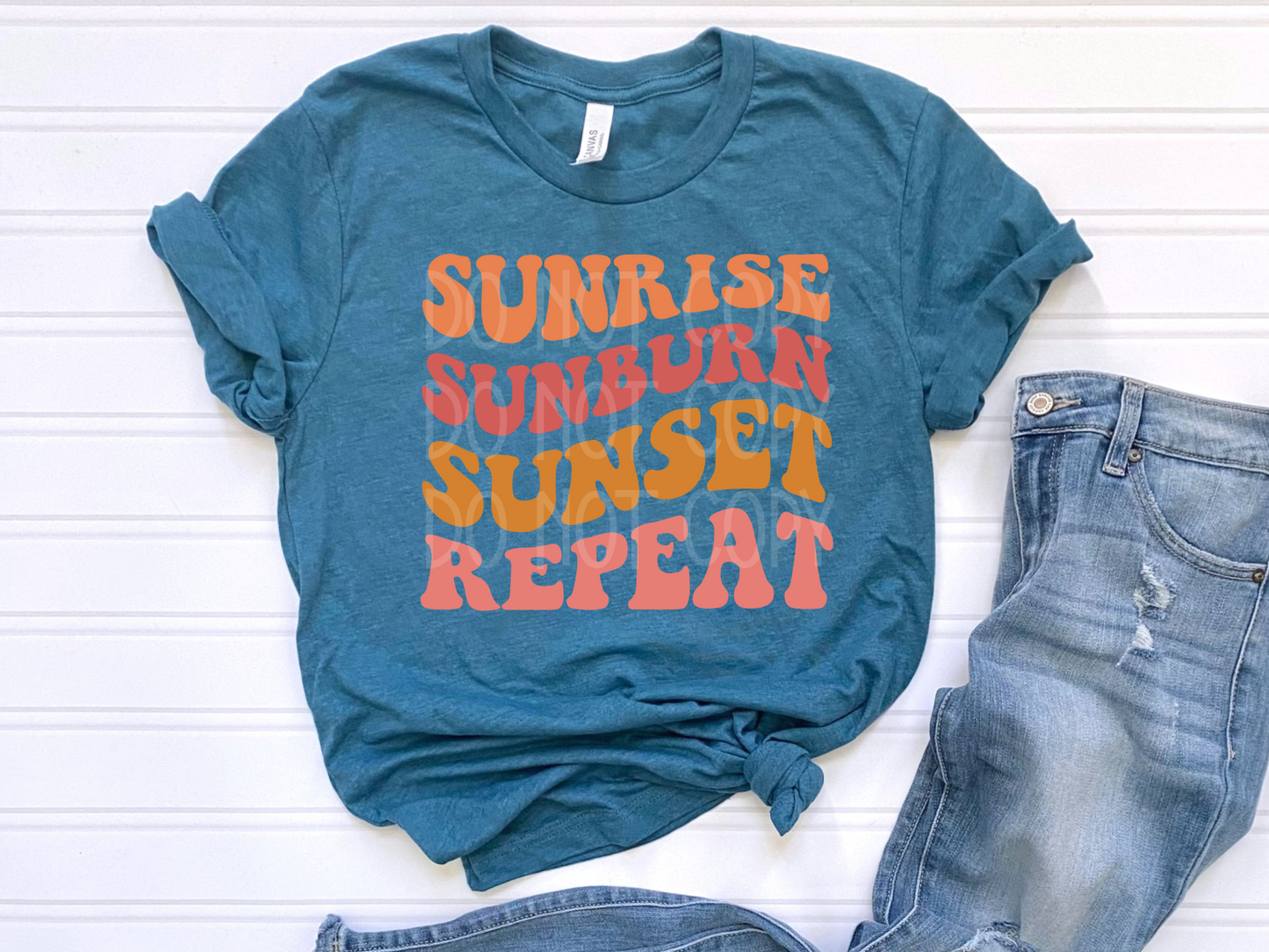 Sunrise, Sunburn, Sunset, Repeat DTF - Texas Transfers and Designs