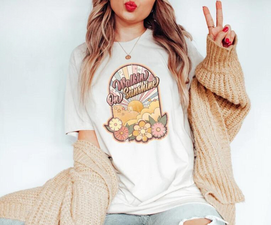 Walking on Sunshine DTF - Texas Transfers and Designs