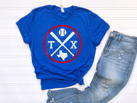TX Baseball DTF - Texas Transfers and Designs