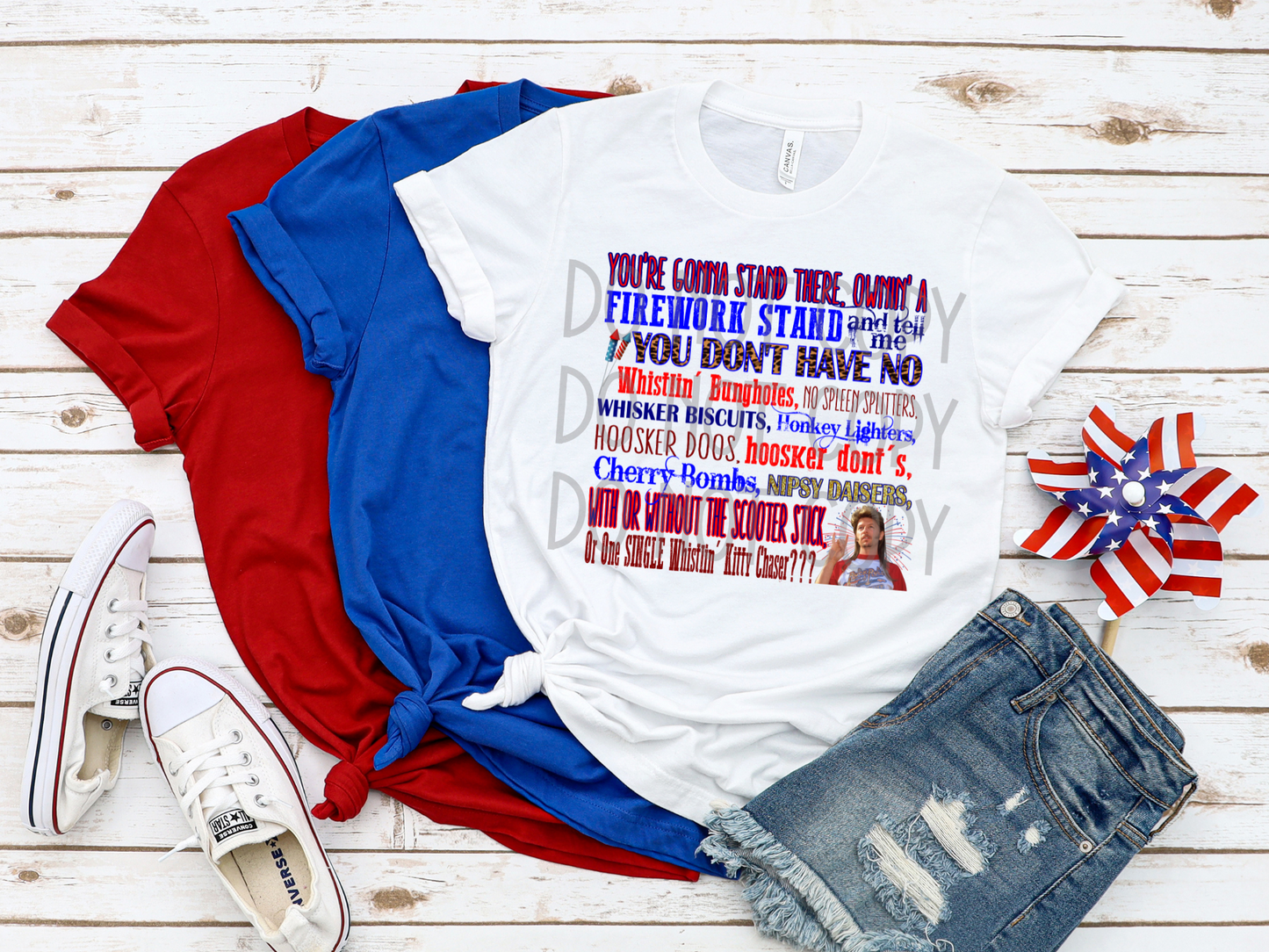 Joe Dirt Fireworks DTF - Texas Transfers and Designs