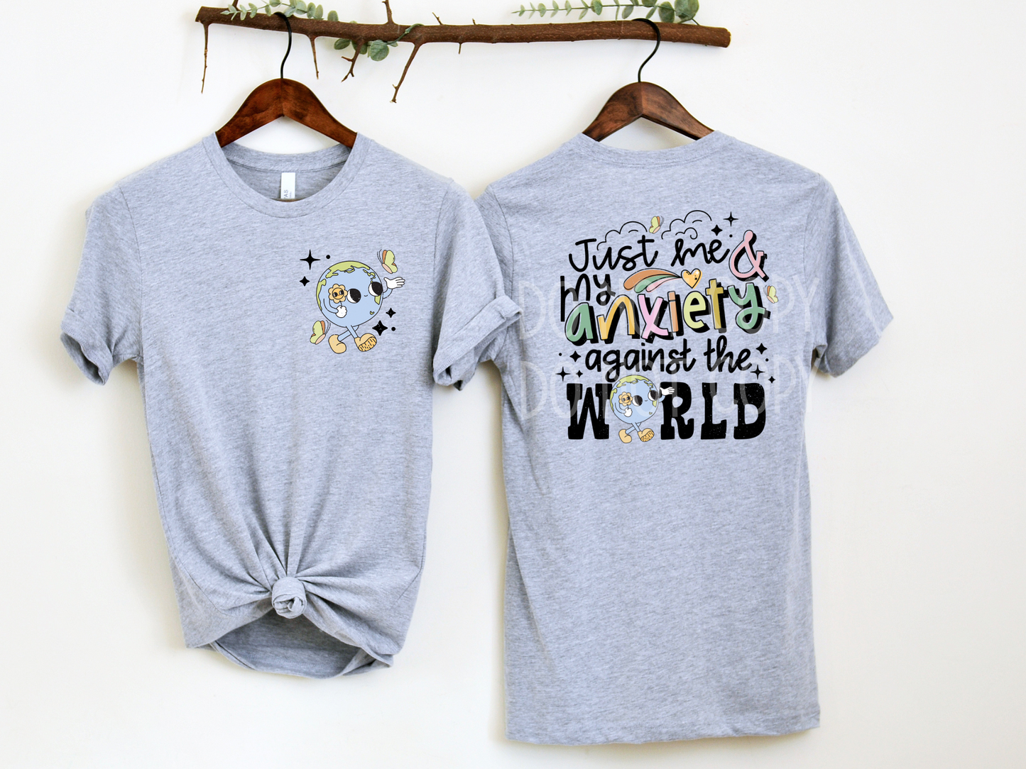 Just Me and My Anxiety DTF - Texas Transfers and Designs