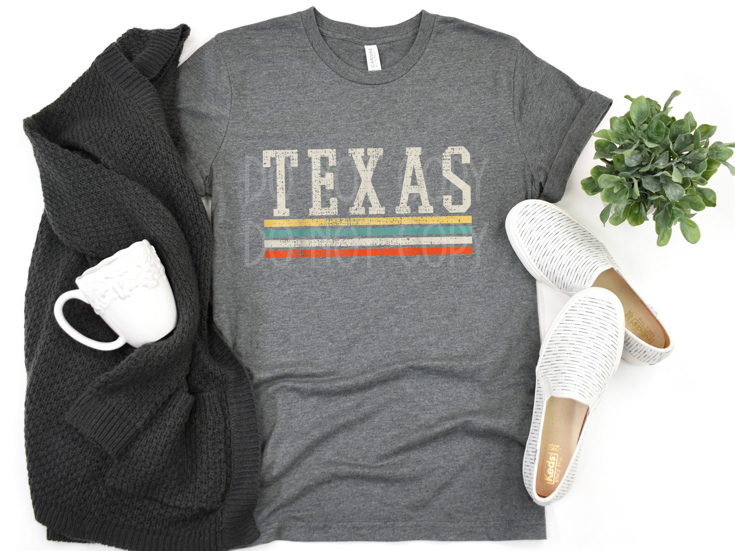 Texas Distressed Stripe DTF - Texas Transfers and Designs