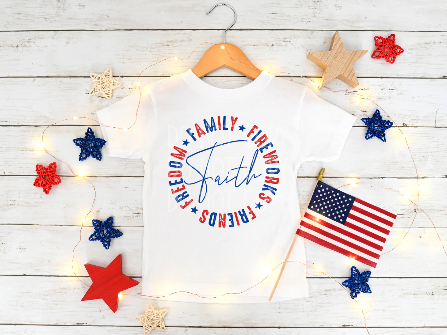 Faith, Family, Fireworks, Friends, Freedom DTF - Texas Transfers and Designs