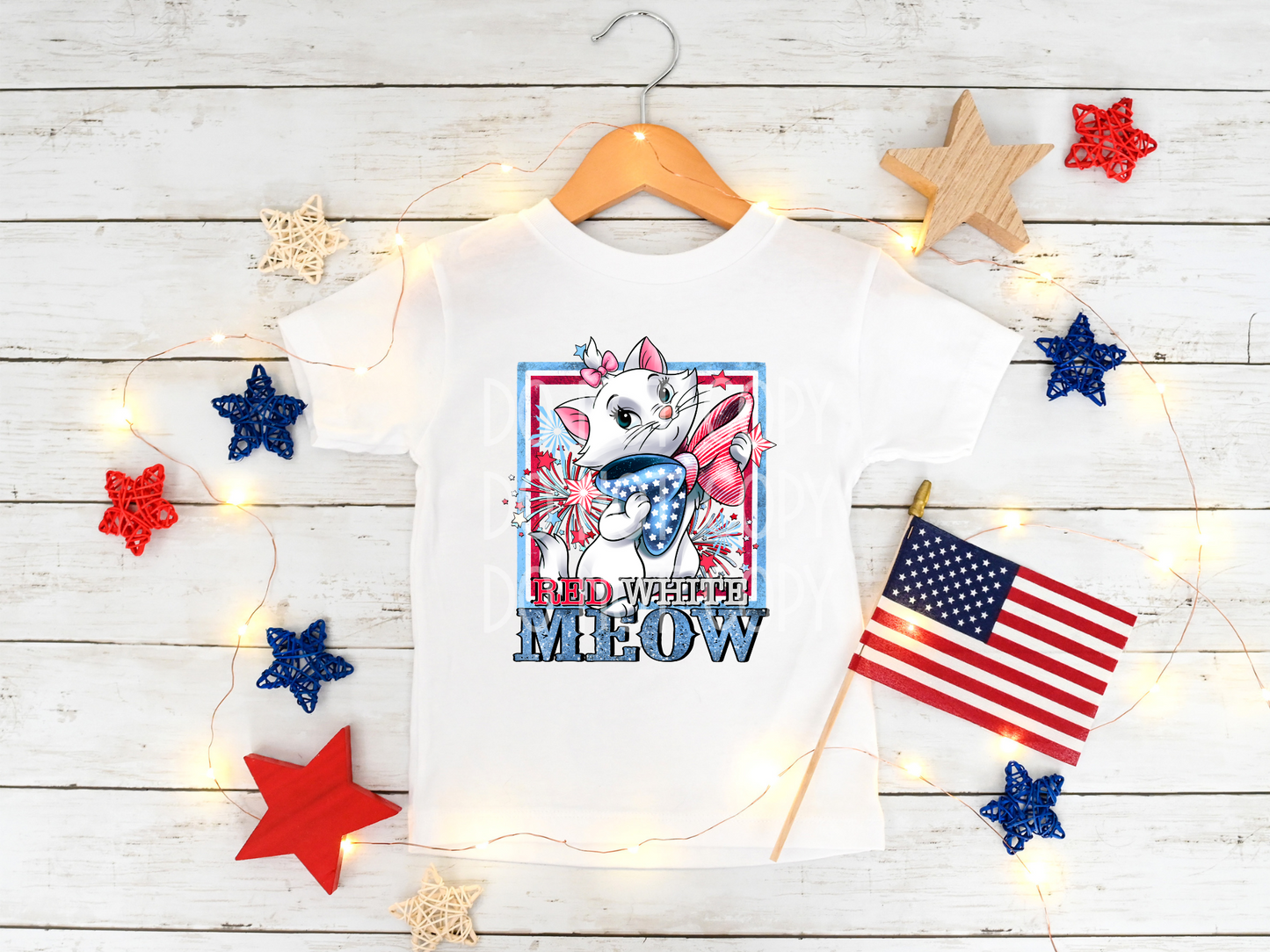 Red White Meow DTF - Texas Transfers and Designs