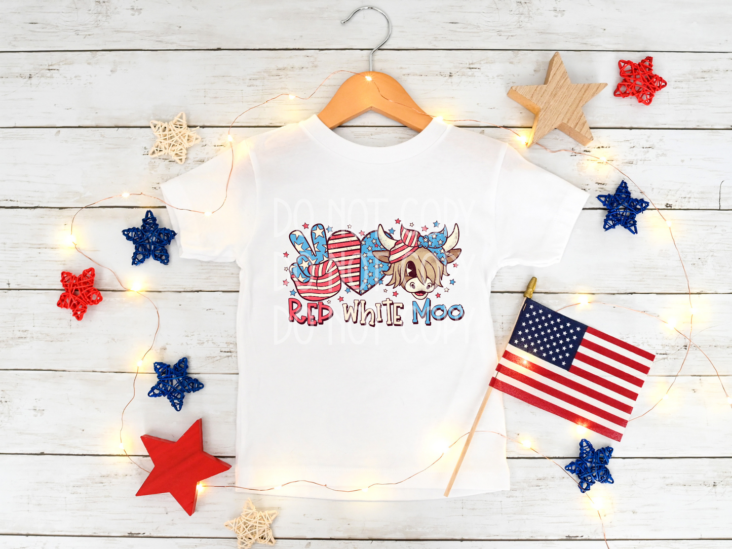 Red White Moo DTF - Texas Transfers and Designs