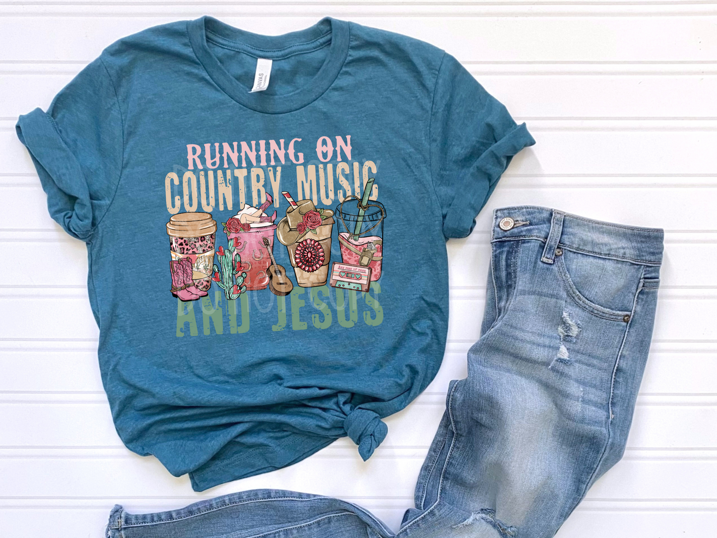 Country Music and Jesus DTF - Texas Transfers and Designs