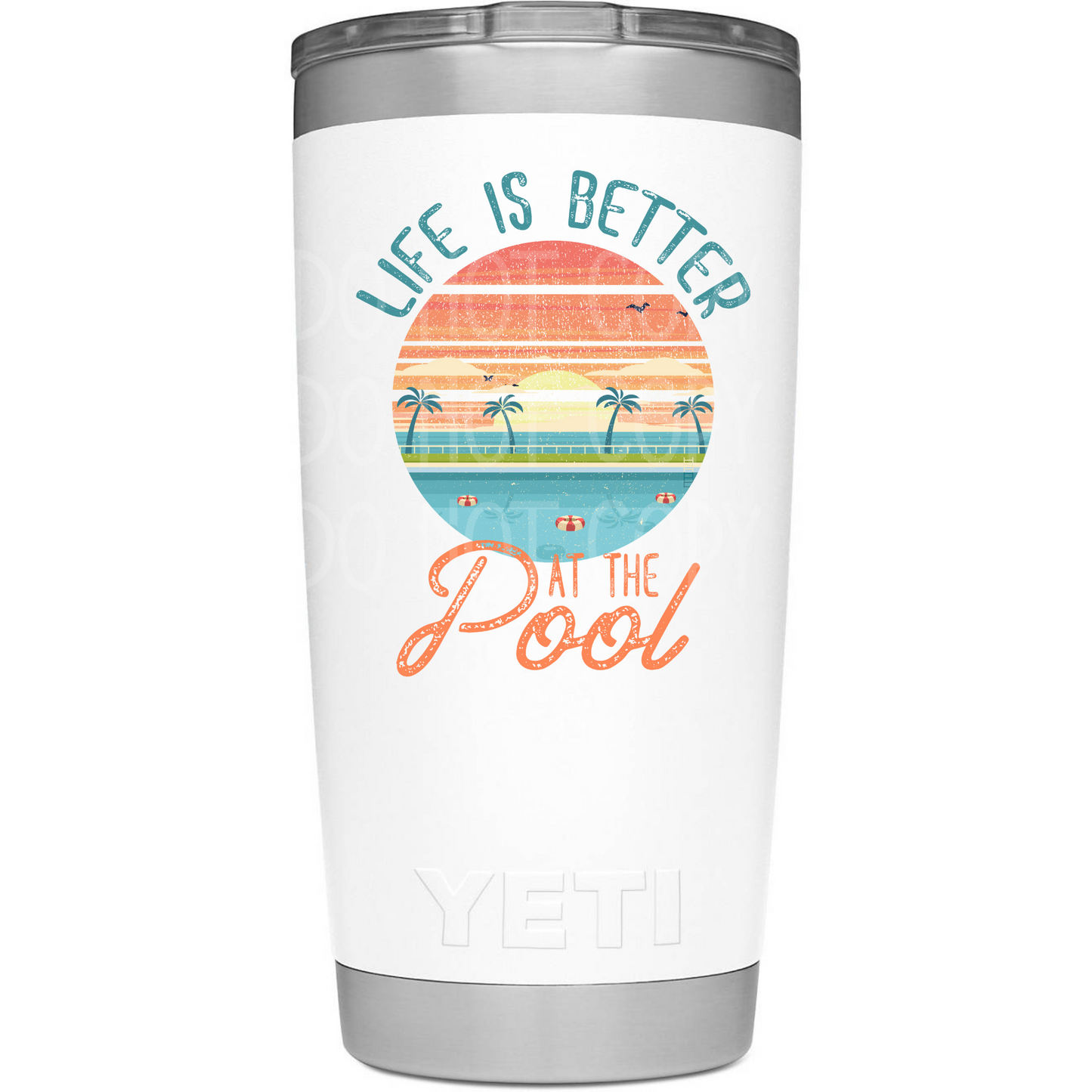 Life is Better at the Pool UV Sticker