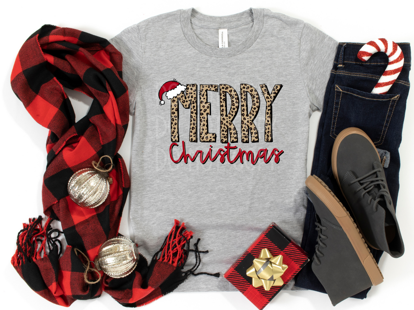 Leopard Merry Christmas DTF - Texas Transfers and Designs