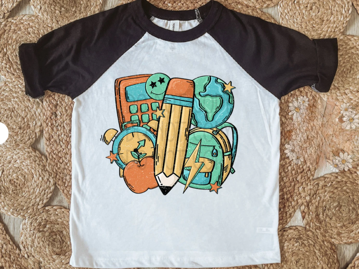 Retro School Doodles Boy DTF - Texas Transfers and Designs