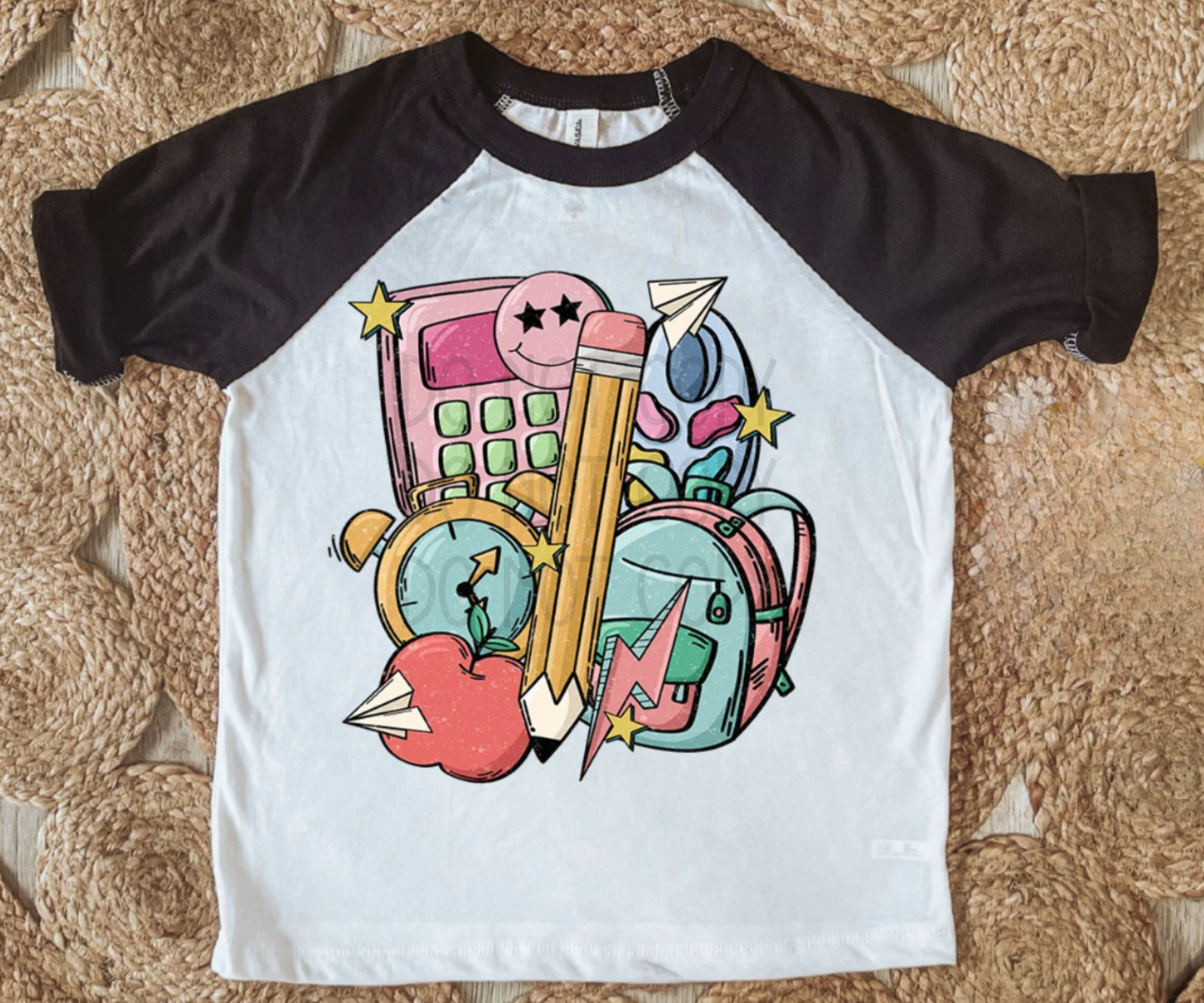 Doodle Retro School Girl DTF - Texas Transfers and Designs