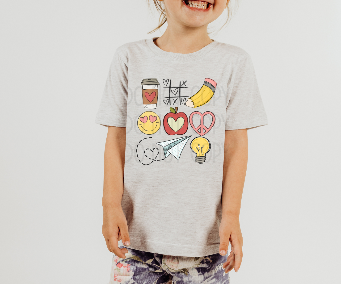 School Doodles Tic Tac Toe DTF - Texas Transfers and Designs