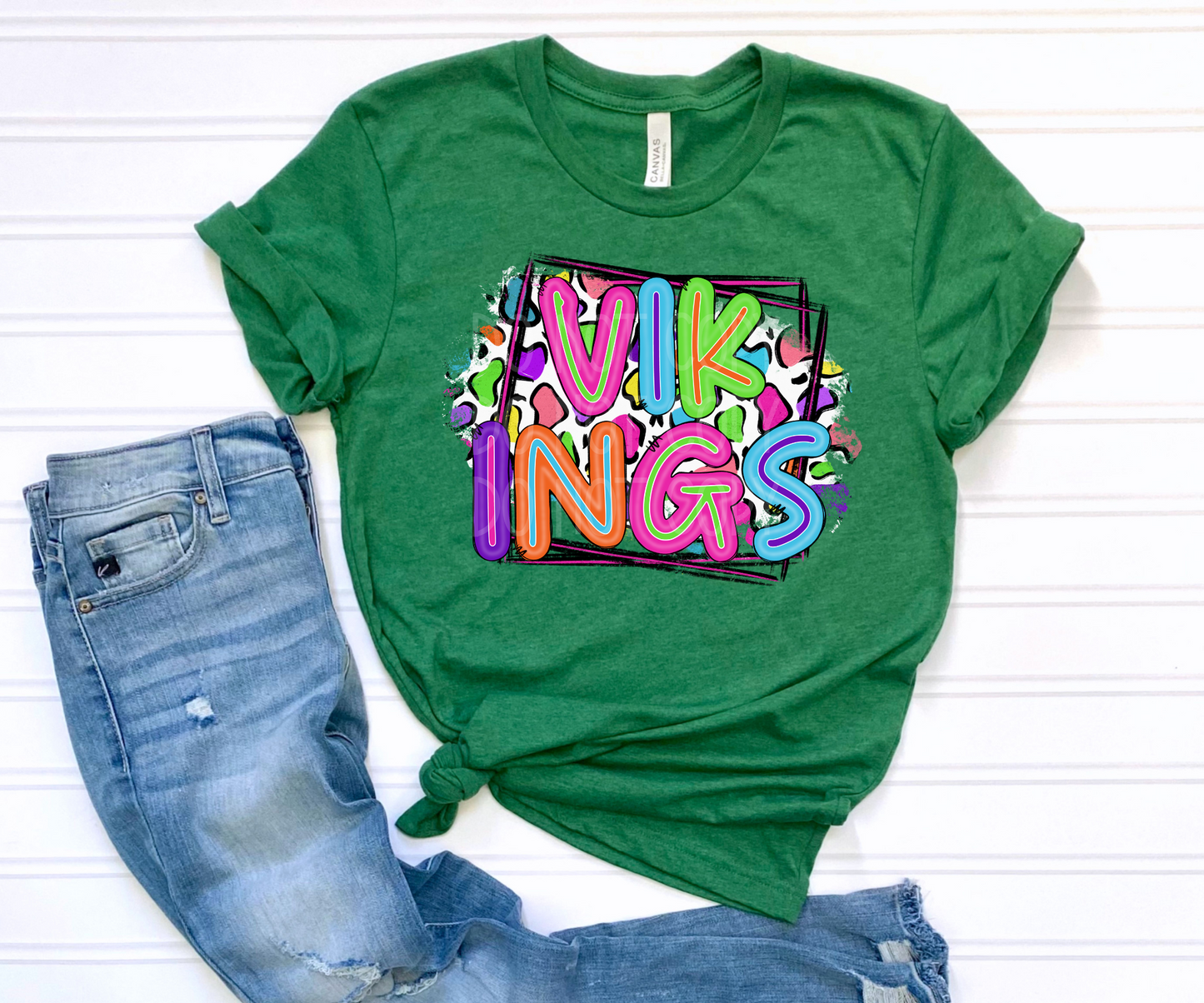 Vikings Colorful Cheetah DTF - Texas Transfers and Designs