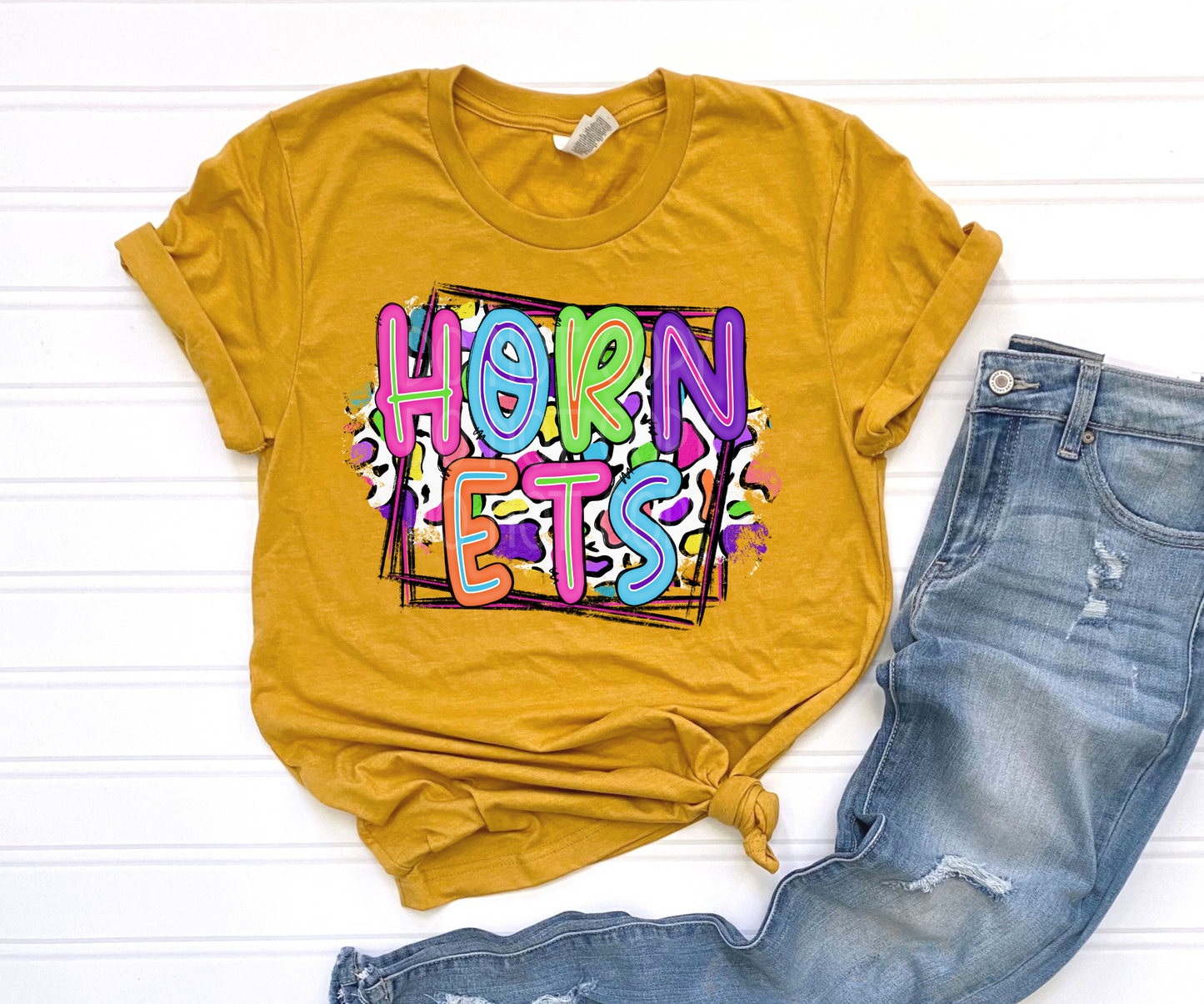 Hornets Colorful Cheetah DTF - Texas Transfers and Designs