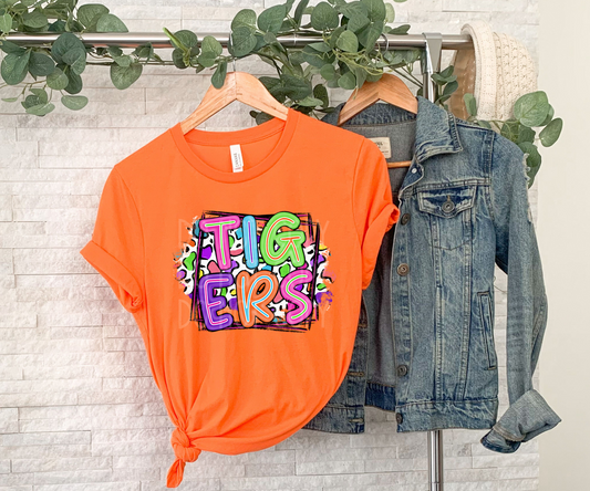 Tigers Colorful Cheetah DTF - Texas Transfers and Designs