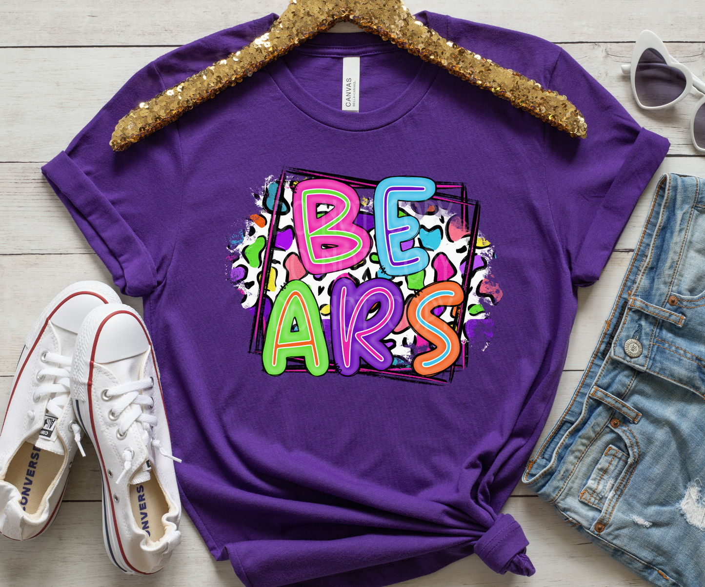 Bears Colorful Cheetah DTF - Texas Transfers and Designs