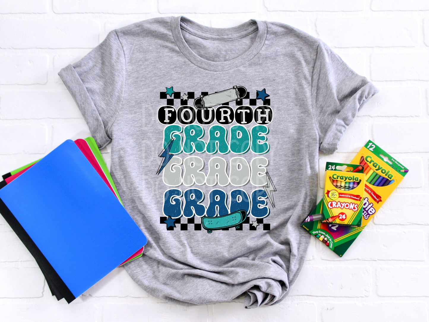 Fourth Grade Skateboard DTF - Texas Transfers and Designs