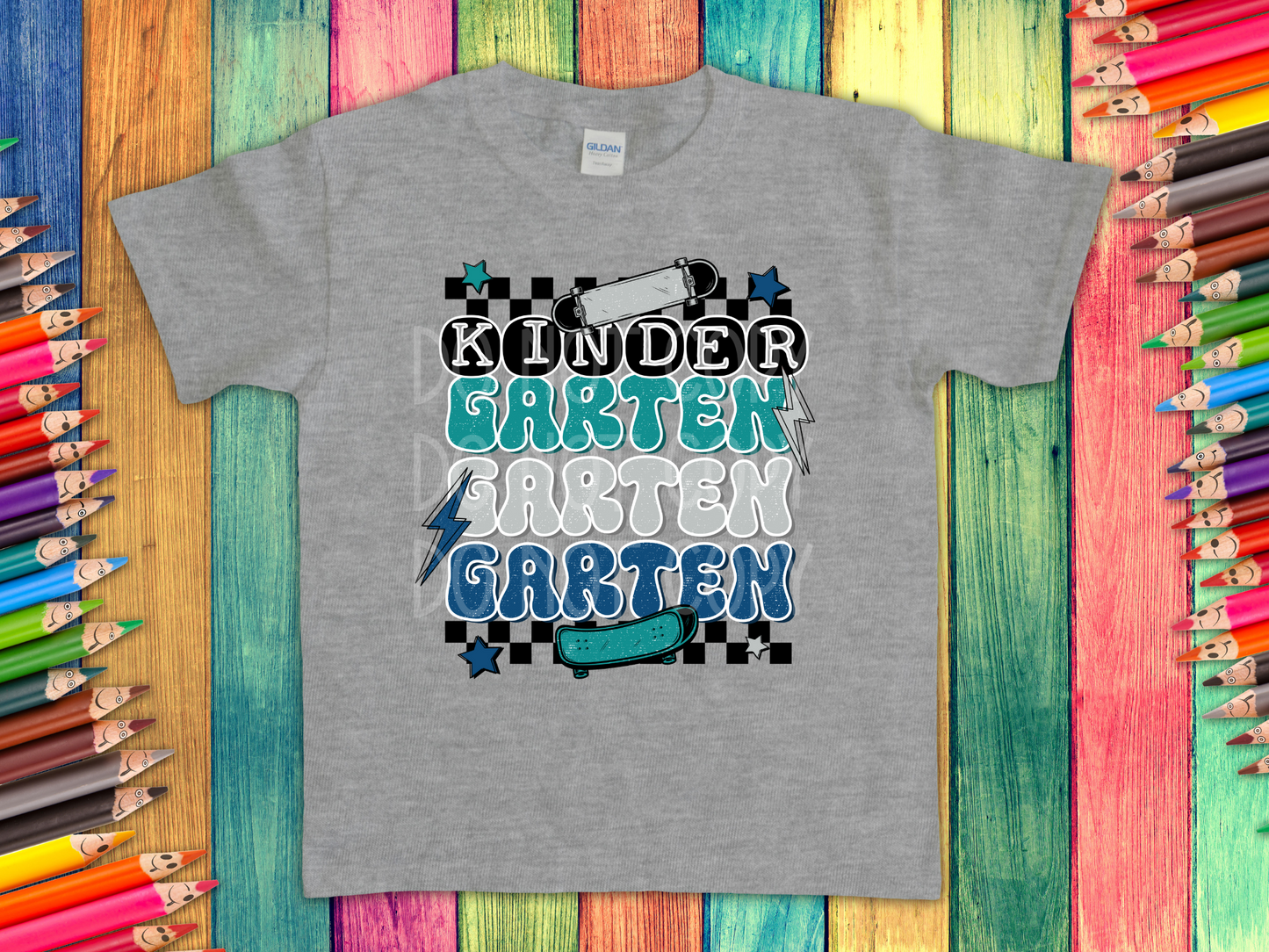 Kindergarten Skateboard DTF - Texas Transfers and Designs