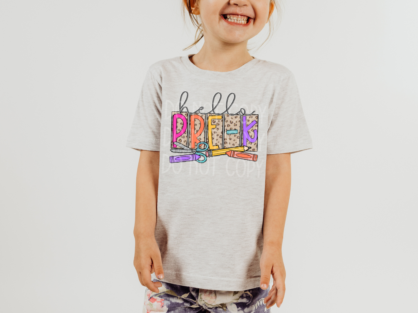 Hello Pre-K Doodle DTF - Texas Transfers and Designs