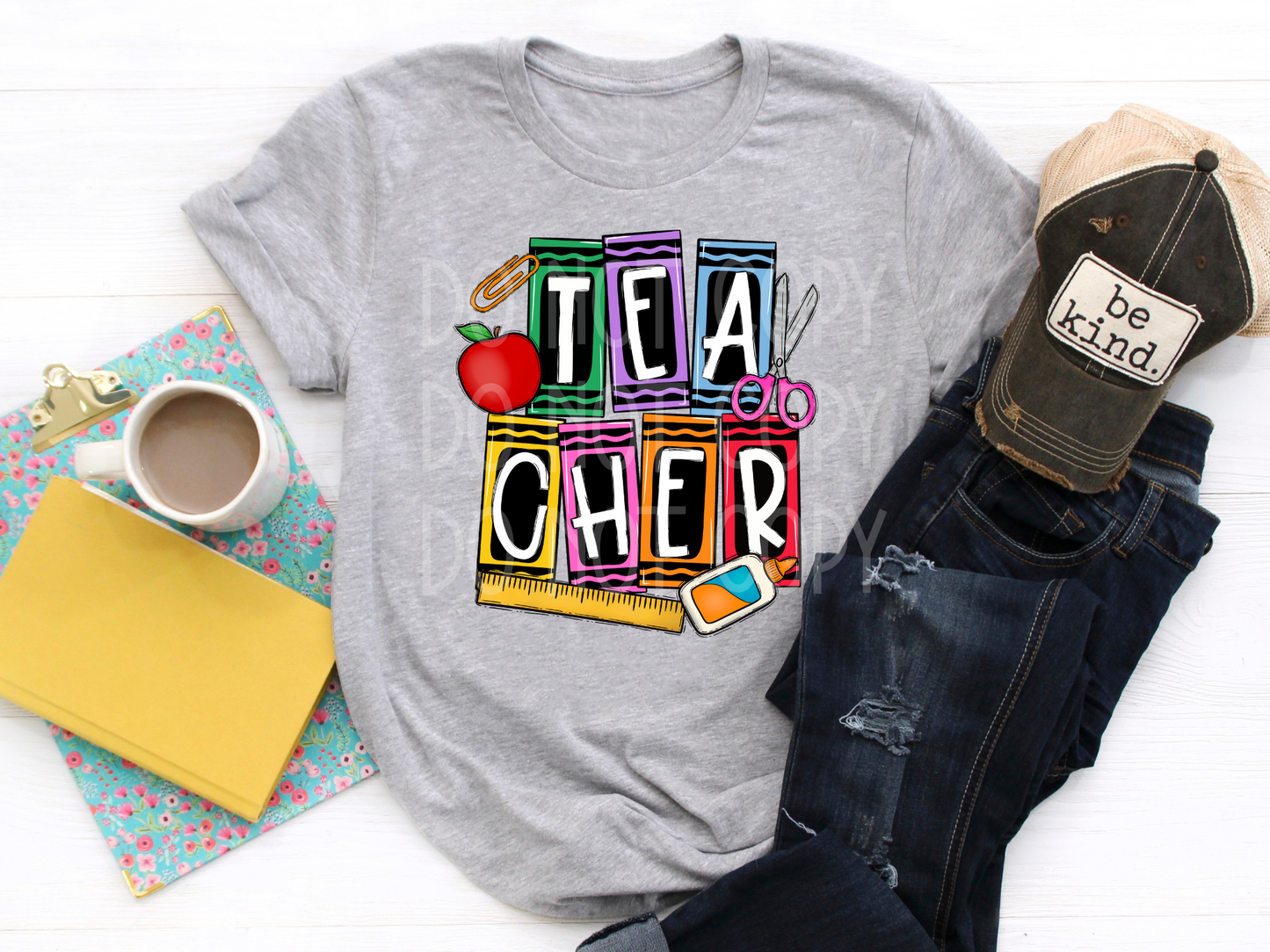 Teacher Crayons DTF - Texas Transfers and Designs