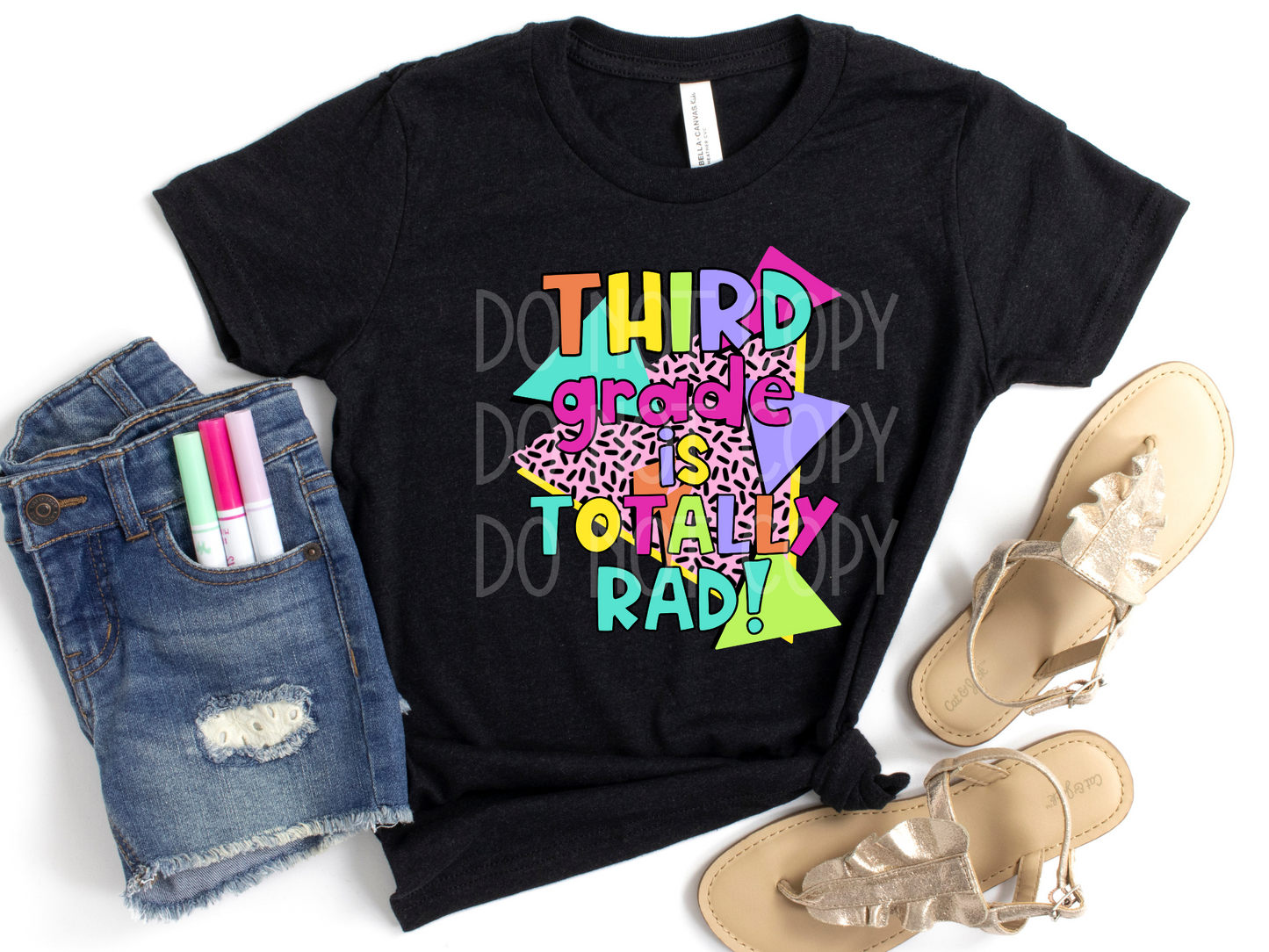 Third Grade is Totally Rad DTF - Texas Transfers and Designs