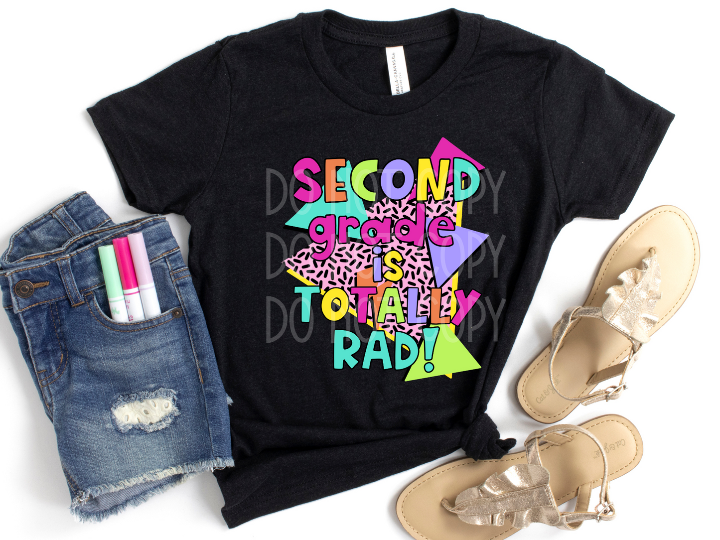 Second Grade is Totally Rad DTF - Texas Transfers and Designs