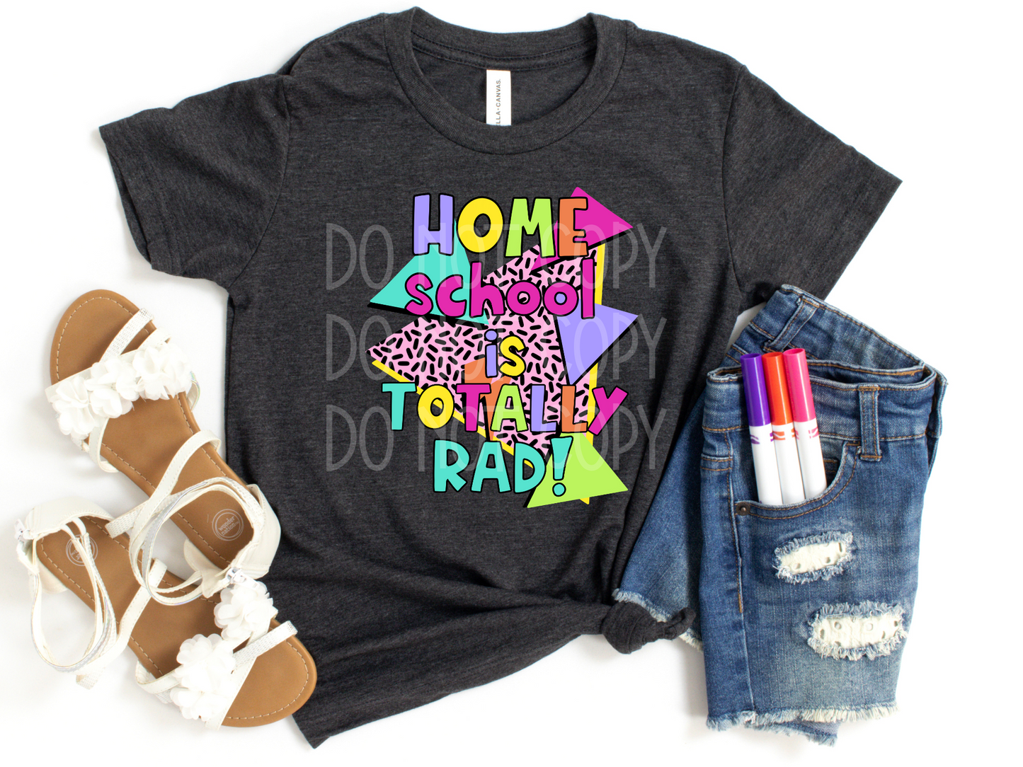 Home School is Totally Rad DTF - Texas Transfers and Designs