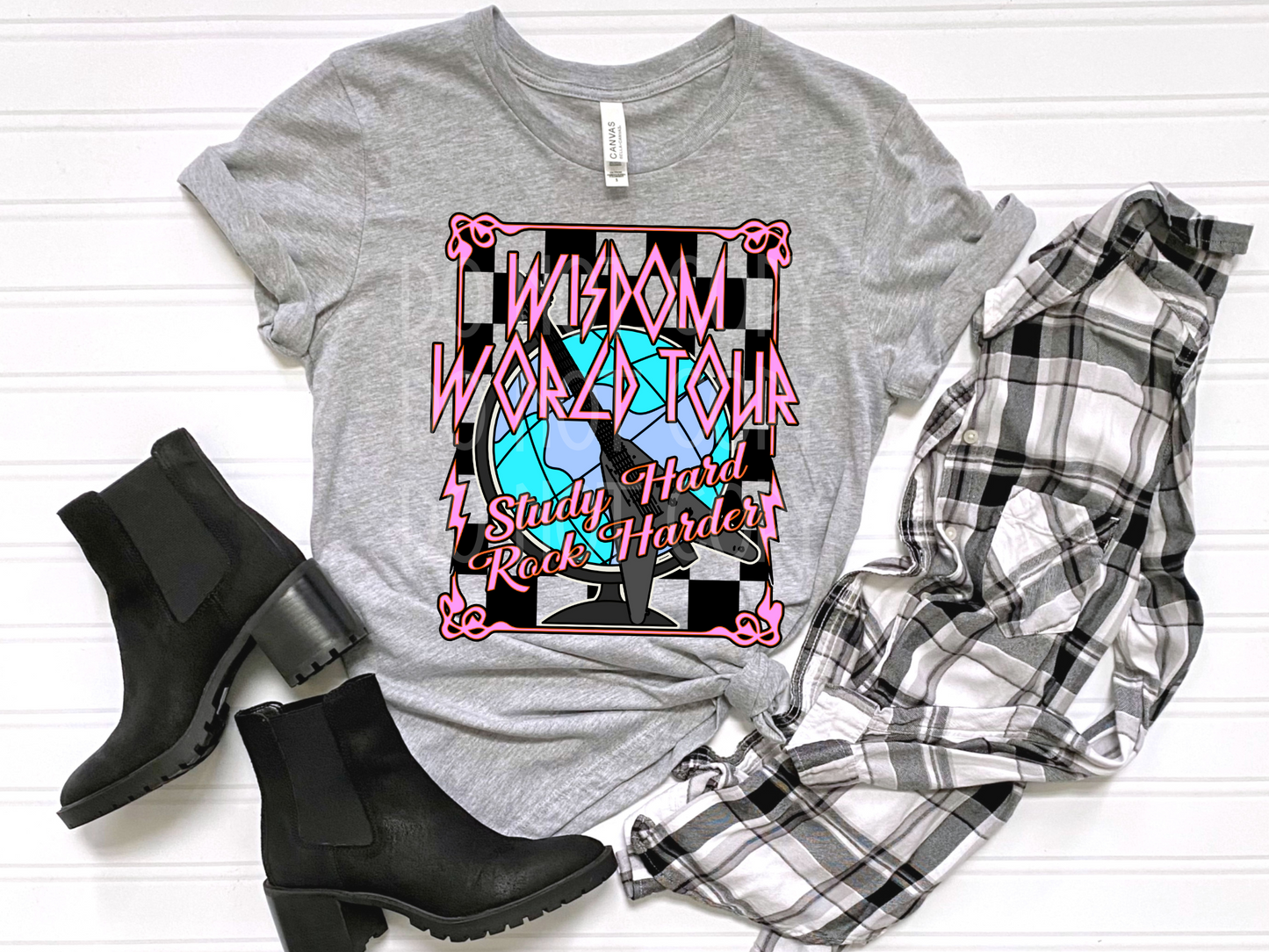 Wisdom World Tour (Pink) DTF - Texas Transfers and Designs