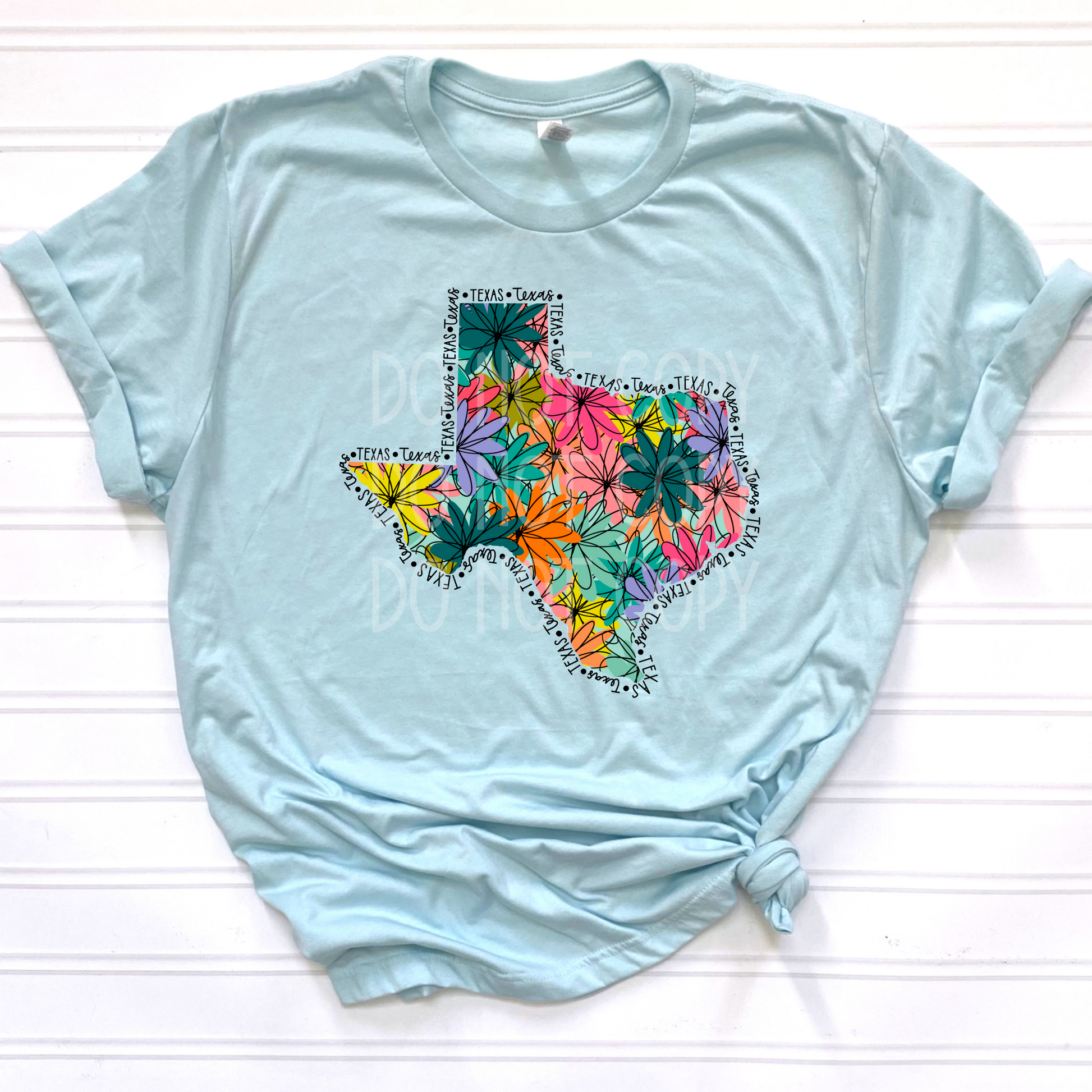 Texas Shape Floral DTF - Texas Transfers and Designs