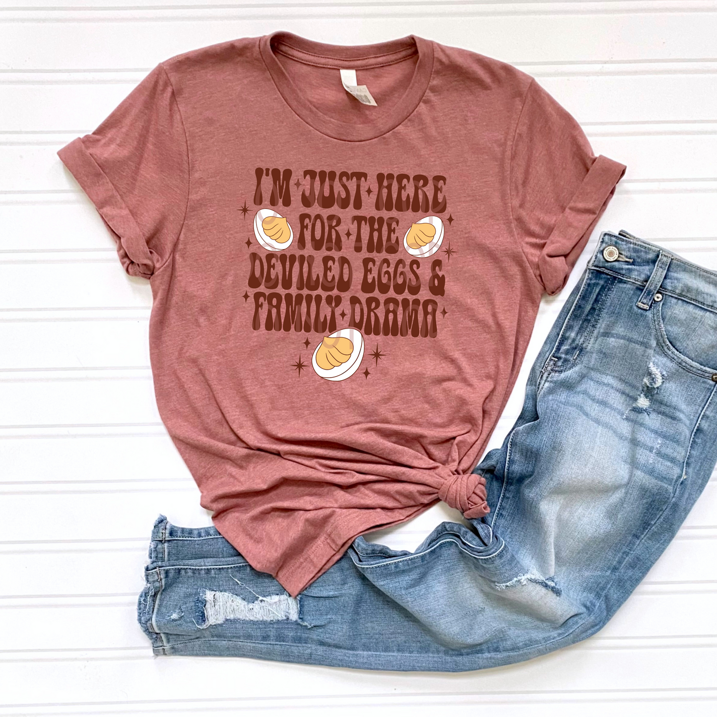 Deviled Eggs & Family Drama DTF - Texas Transfers and Designs