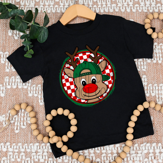Reindeer Boy Checker DTF - Texas Transfers and Designs