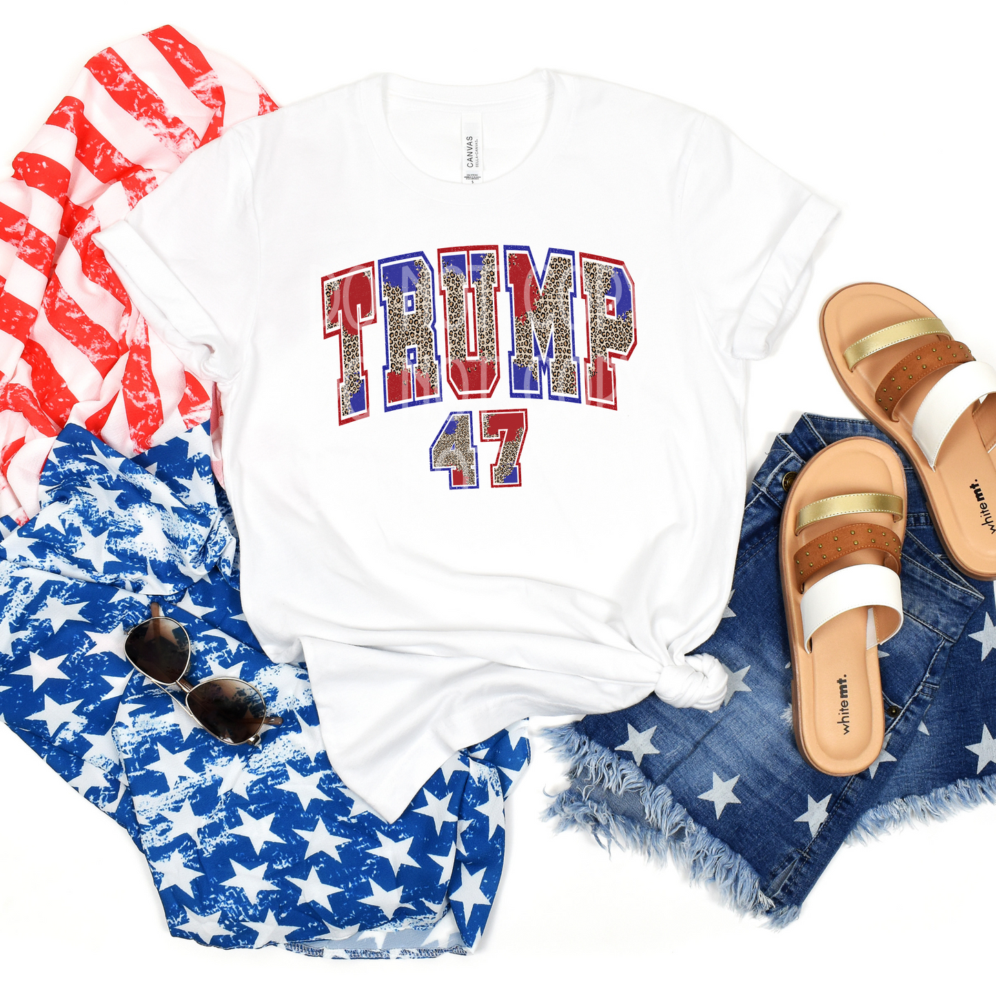 PRE-ORDER Arriving 11/12 Trump 47 (leopard) DTF - Texas Transfers and Designs
