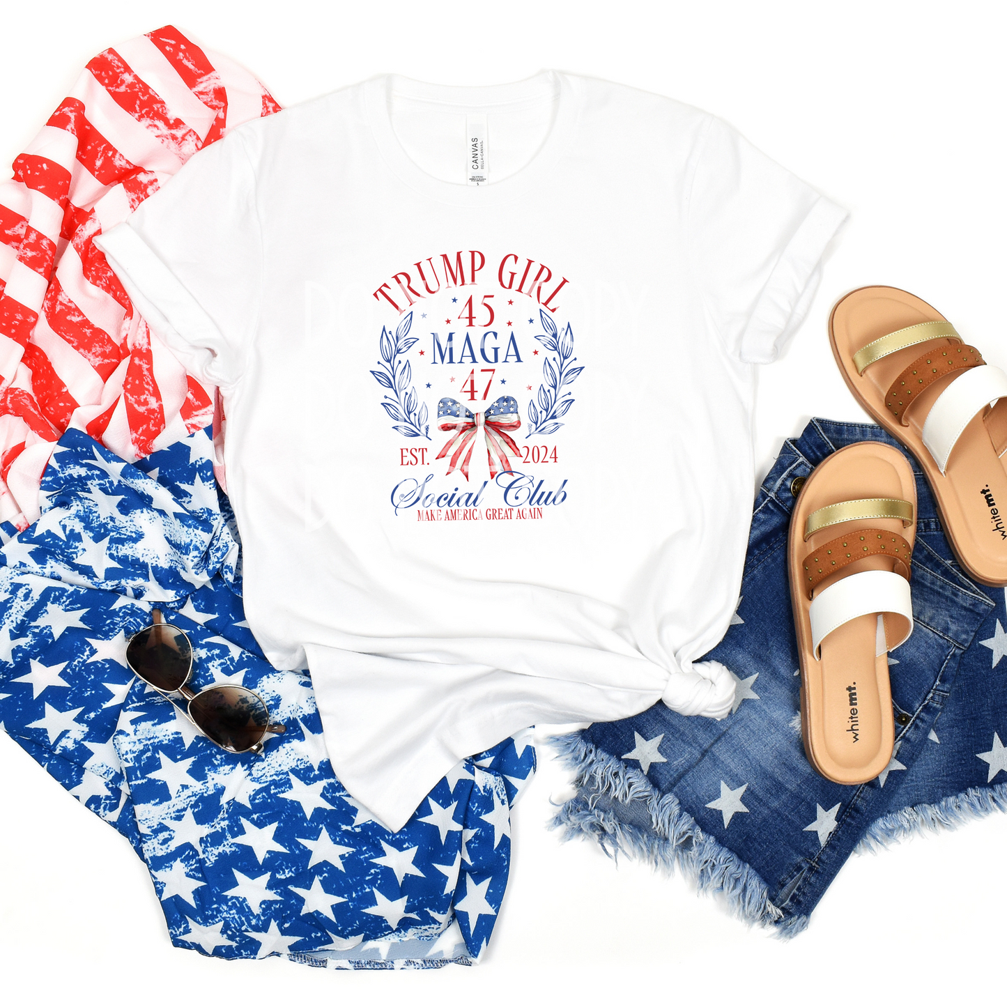 PRE-ORDER Arriving 11/12 Trump Girl MAGA 45-47 DTF - Texas Transfers and Designs
