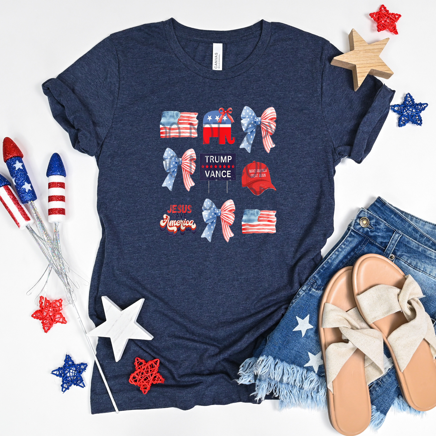 PRE-ORDER Arriving 11/12 Trump Coquette Bows DTF - Texas Transfers and Designs
