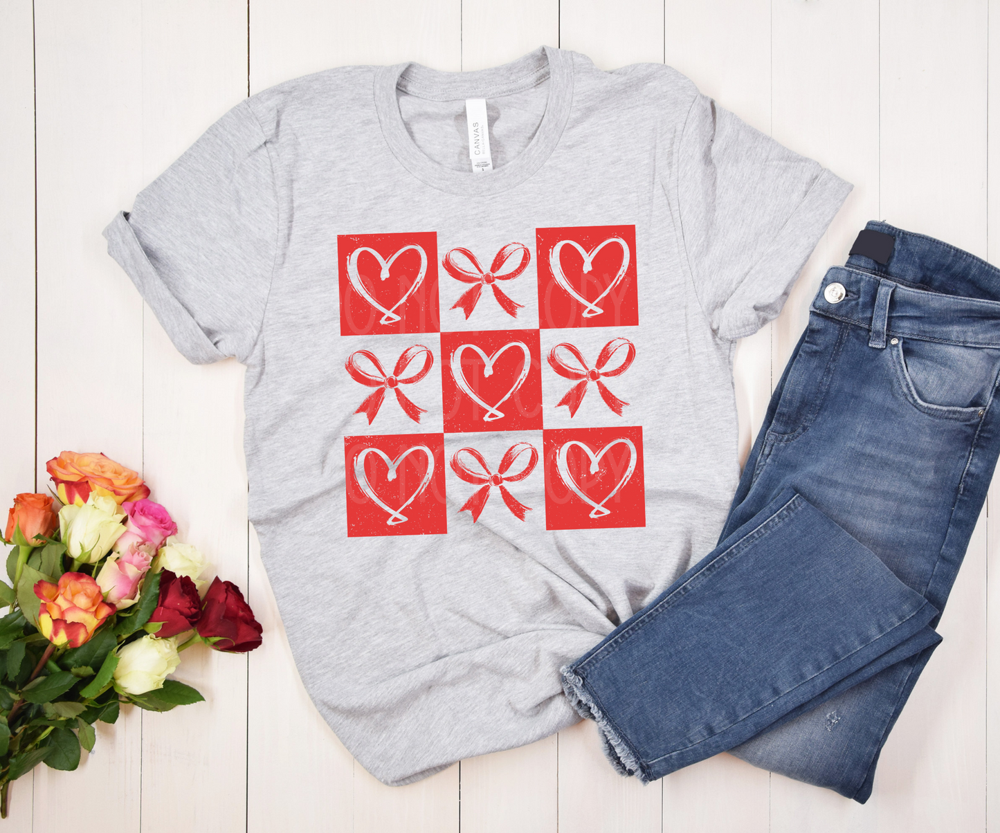 Tic Tac Toe Bow Valentine DTF - Texas Transfers and Designs