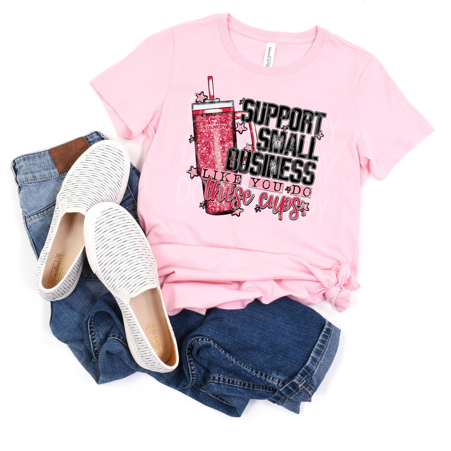 Support Small Business CUP DTF - Texas Transfers and Designs