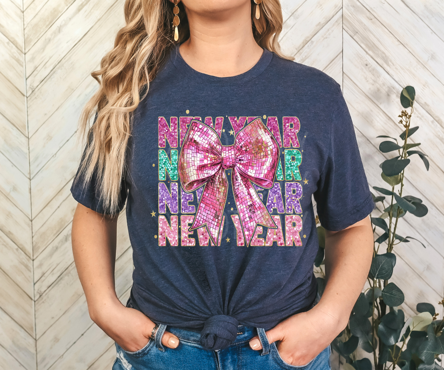 New Year Coquette Sequin DTF - Texas Transfers and Designs