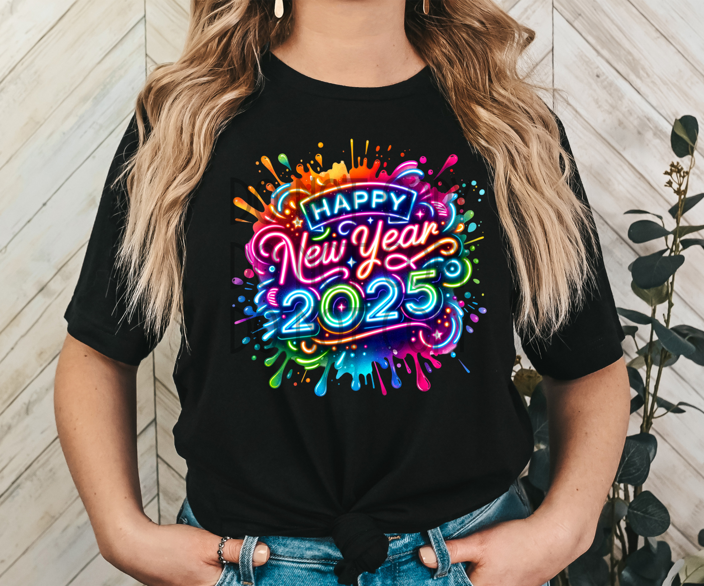 Happy New Year Neon DTF - Texas Transfers and Designs