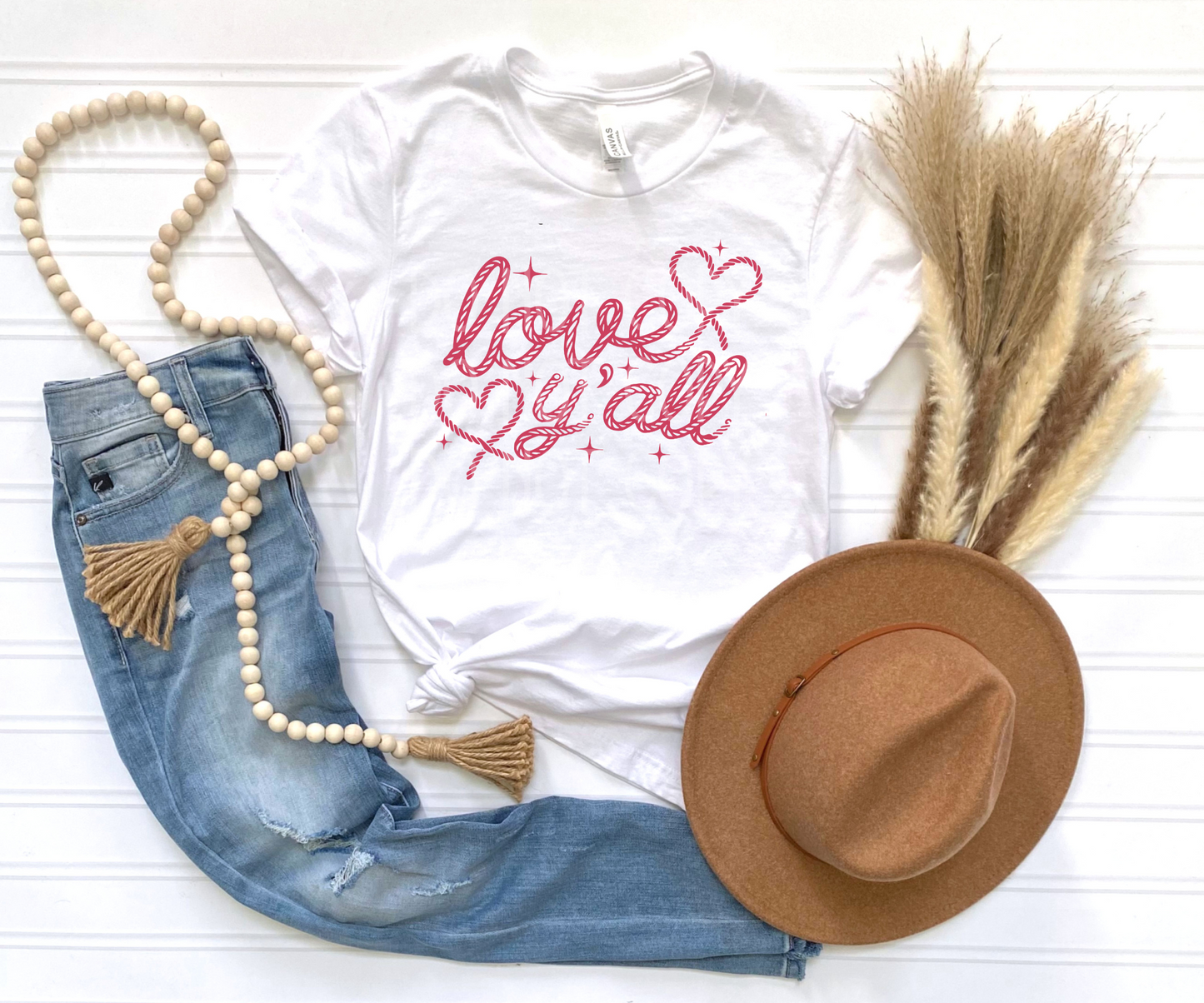 Love Y'all Rope DTF - Texas Transfers and Designs