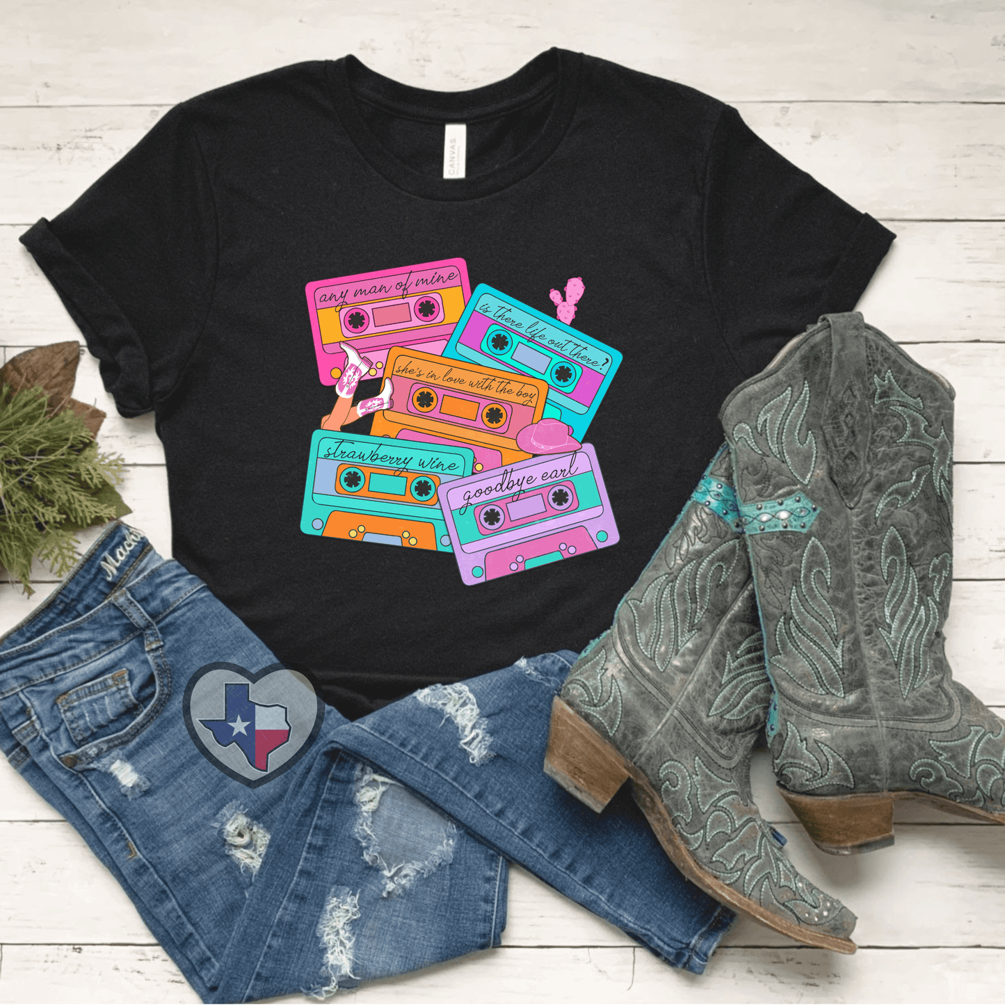 Country Retro Cassette Tapes DTF - Texas Transfers and Designs