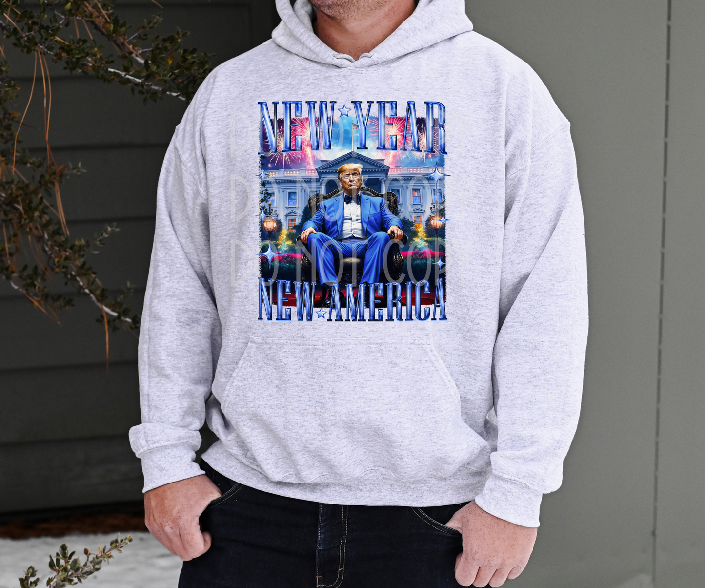 New Year Trump (Blue) DTF - Texas Transfers and Designs